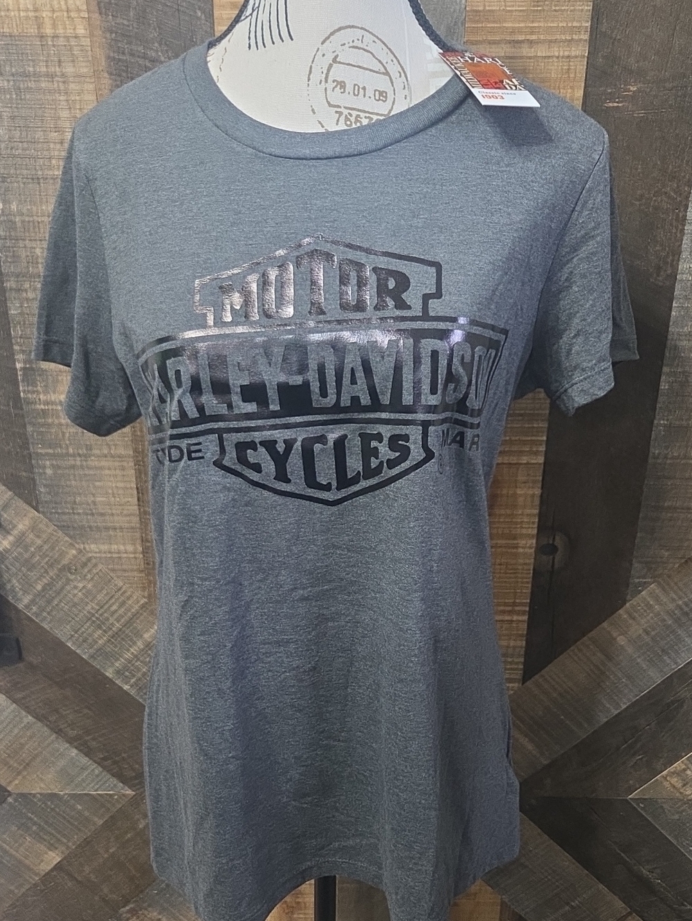 Harley-Davidson Gray Short Sleeve Tee with Logo